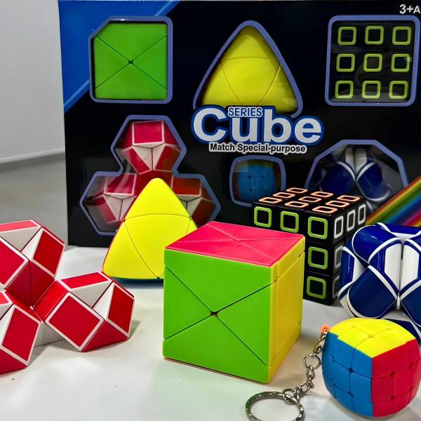 Imagem de Kit Serie 6 Cubo Mágico Profissional Brinquedo 3x3x3