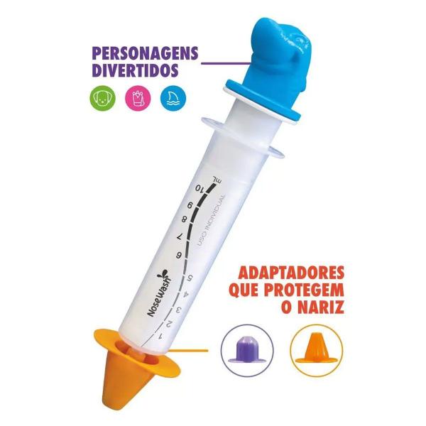 Kit Seringa tubarão lavagem nasal termômetro e soro - g-tech Imagem de Kit Seringa tubarão lavagem nasal termômetro e soro