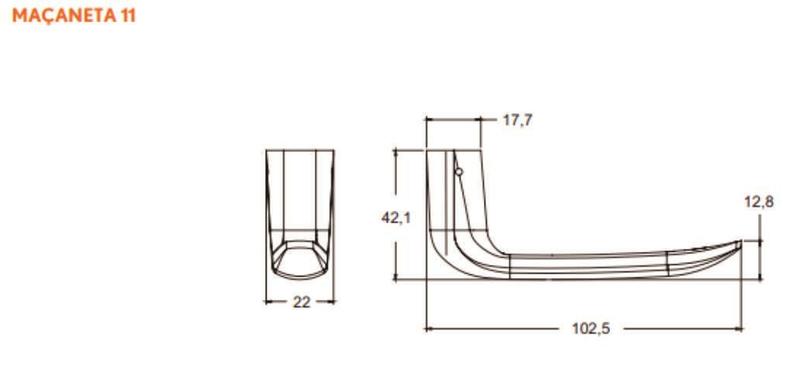 Imagem de Kit Serralheiro Fechadura Perfil 600/11 + 2 1009 Branco Stam