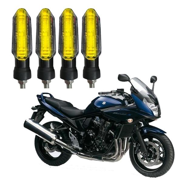 Imagem de Kit Seta para Moto Bandit 650 Pisca Led Universal P53 12V Esportivo 2013 2014 2015 2016 2017 2018 2019 2020 2021