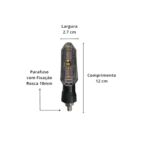 Imagem de Kit Seta para Moto BMW 650 GS Pisca Led Sequencial P53S 12V Esportivo 2013 2014 2015 2016 2017 2018 2019 2020 2021