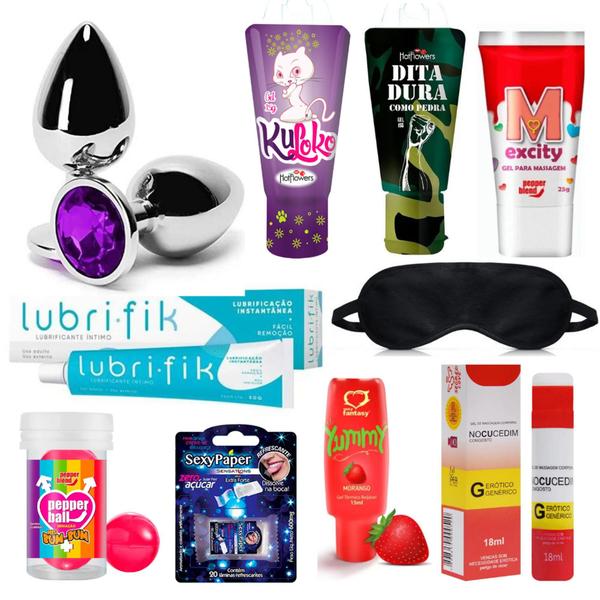 Kit Sex Shop 10 Itens Presente Sexyshop - Kit 07 - Casa da Revenda Imagem de Kit Sex Shop 10 Itens Presente Sexyshop - Kit 07