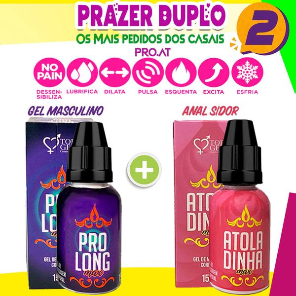 Imagem de Kit Sex Shop Double Lubrificante do Amor Produtos eróticos Top Gel