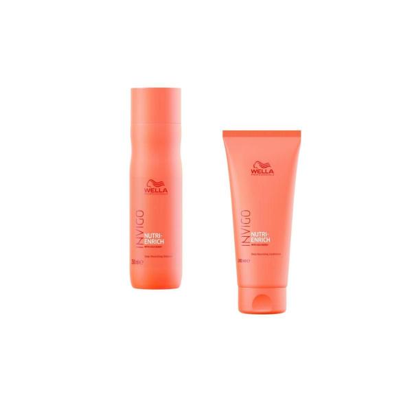 Imagem de Kit Shampoo 250Ml E Condicionador 200Ml Wella Nutri Enrich