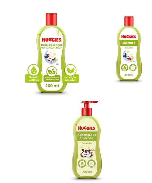 Imagem de Kit Shampoo 400ml Cond Sabonete 200ml Camomila - Huggies