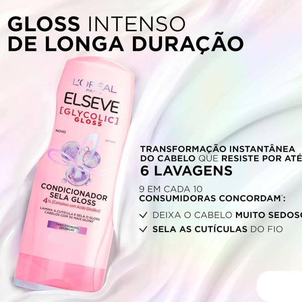 Imagem de Kit Shampoo 400ml + Condicinador 400ml Elseve Glycolic Gloss Tratamento