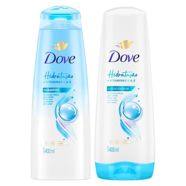 Imagem de Kit Shampoo 400ml + Condicionador Dove Nutritive Solutions Hidratação Intensa 400ml