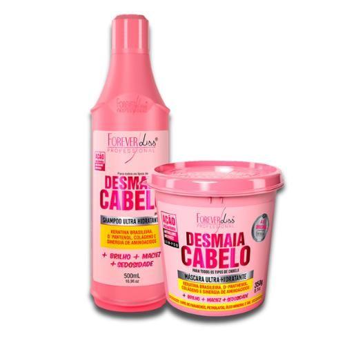 Imagem de Kit Shampoo 500ml Desmaia Cabelo + Máscara Desmaia Cabelo 350g - ForeverLiss