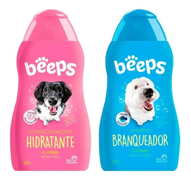 Imagem de Kit Shampoo Branqueador + Condicionador Cães Gatos Beeps