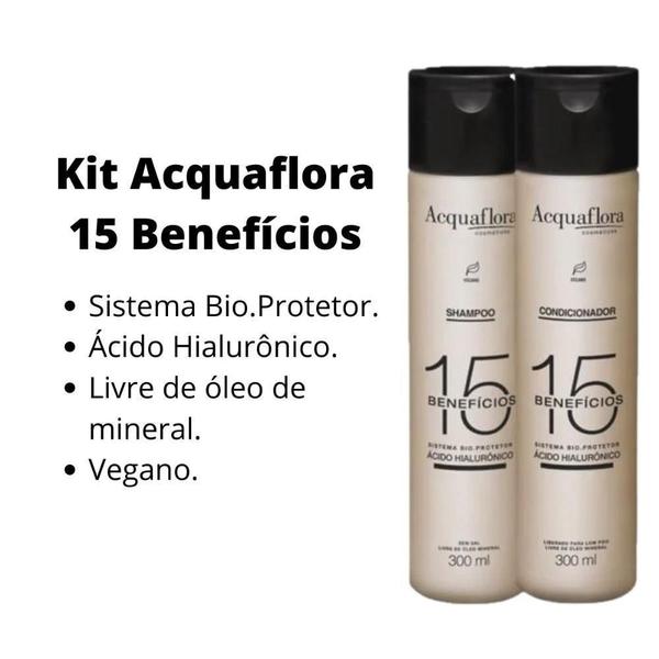 Imagem de Kit Shampoo + Condicionador Acquaflora 15 Benefícios