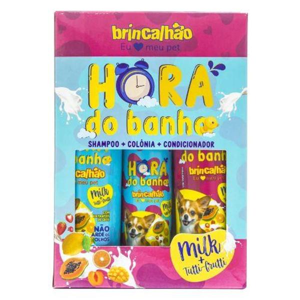 Imagem de Kit shampoo condicionador e colonia hora do banho cães gatos - UNIVERSO PET