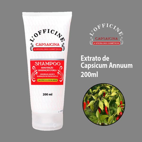 Imagem de Kit Shampoo Condicionador e Máscara Antiqueda Capsaicina Hidratação LOfficine 200ml