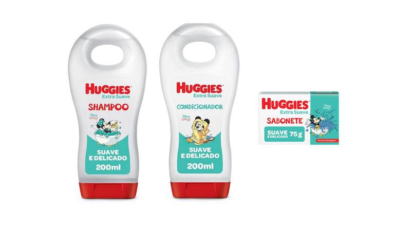 Imagem de Kit Shampoo, Condicionador e Sabonete em Barra Extra Suave - Huggies Disney Baby