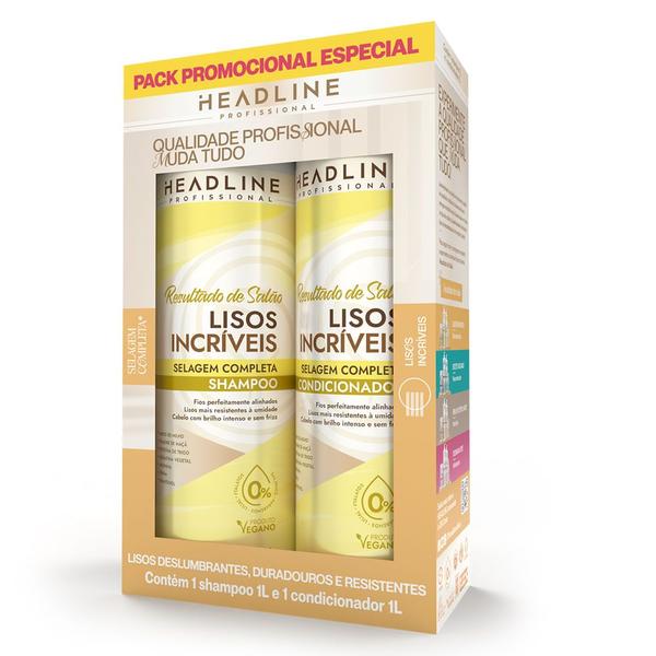 Imagem de Kit Shampoo + Condicionador Headline Lisos Incríveis 1000ml