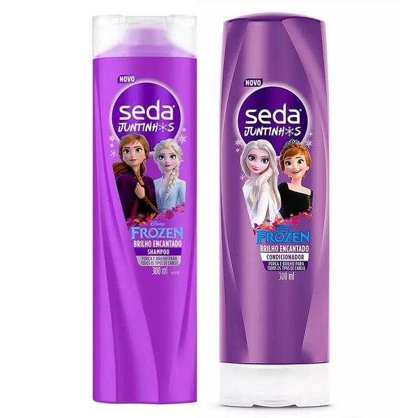 Imagem de Kit Shampoo + Condicionador Infantil Seda 300ml Juntinhos Frozen Brilho cada