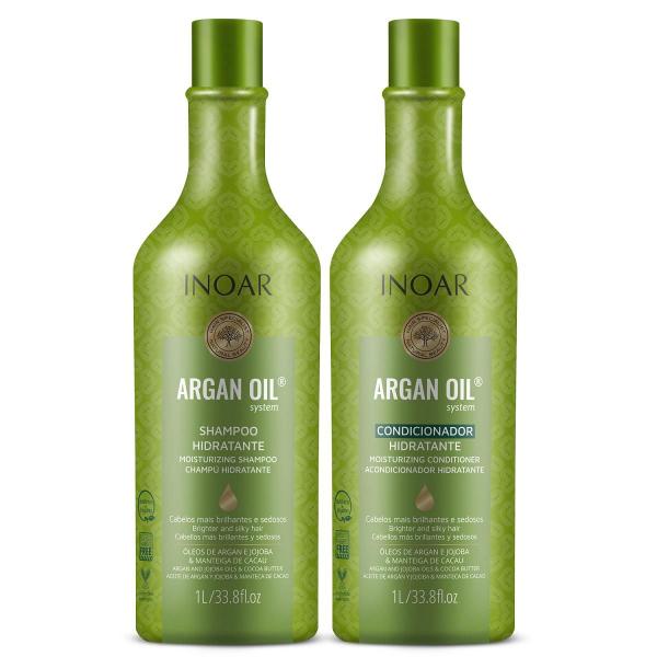 Imagem de Kit Shampoo + Condicionador Inoar Argan Oil 1 L