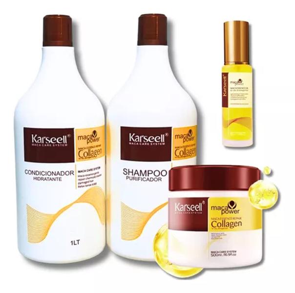 Kit Shampoo Condicionador Karseell Collagen Máscara + Óleo Kit Shampoo Condicionador Karseell Collagen Máscara + Óleo