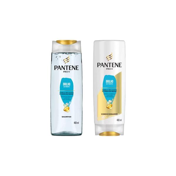 Imagem de Kit Shampoo + Condicionador Pantene 400ml Brilho Extremo