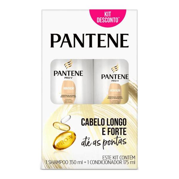 Imagem de Kit Shampoo + Condicionador Pantene Hidratação 350ml + 175ml