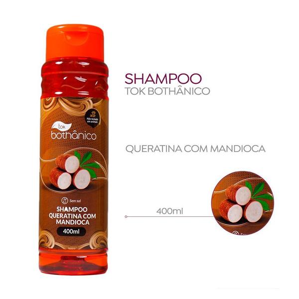 Imagem de Kit Shampoo Condicionador Queratina Tok Bothânico 400ml