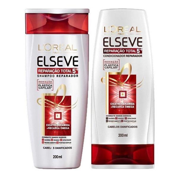 Imagem de Kit Shampoo + Condicionador Reparação Total 5 Loreal 200ml