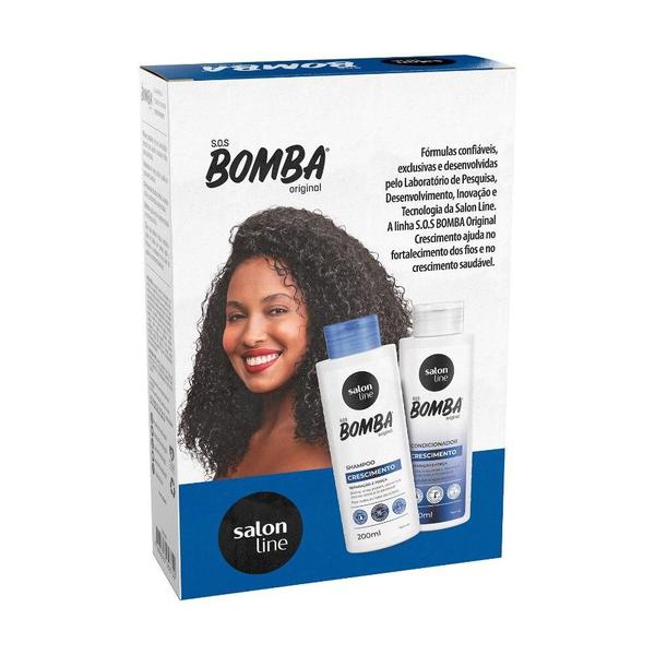 Imagem de Kit Shampoo + Condicionador SOS Bomba Original Salon Line 200ml