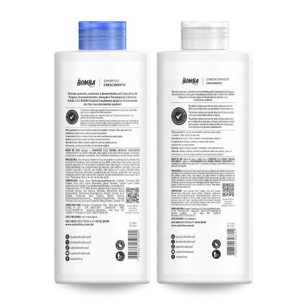 Imagem de Kit Shampoo + Condicionador Sos Bomba Salon Line 500ml