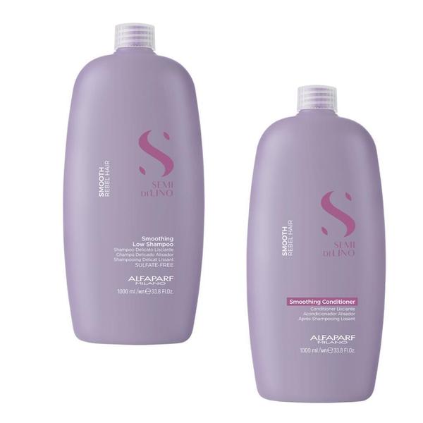 Imagem de Kit Shampoo E Condicionador Alfaparf Sdl Smoothing 1 Litro