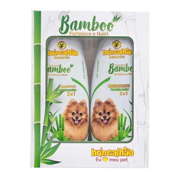 Imagem de Kit Shampoo e Condicionador Brincalhão Bamboo 500ml para Cães