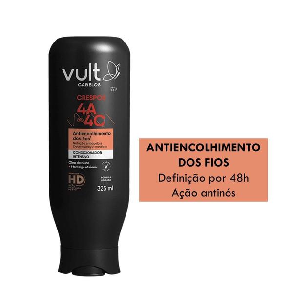 Imagem de Kit Shampoo e Condicionador Cabelos Crespos 4A 4B 4C Hidratação Nutrição Vult