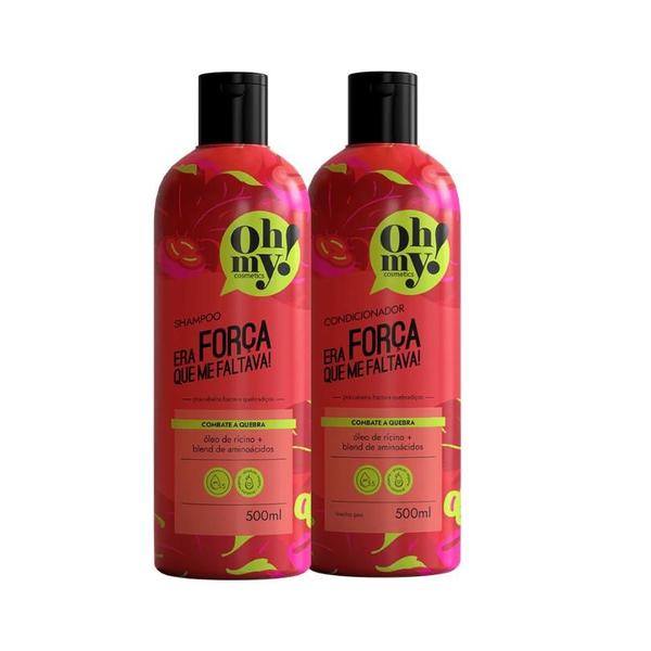 Kit Shampoo e Condicionador Era Força Que Me Faltava! Oh My! - 500ml Imagem de Kit Shampoo e Condicionador Era Força Que Me Faltava! Oh My! - 500ml
