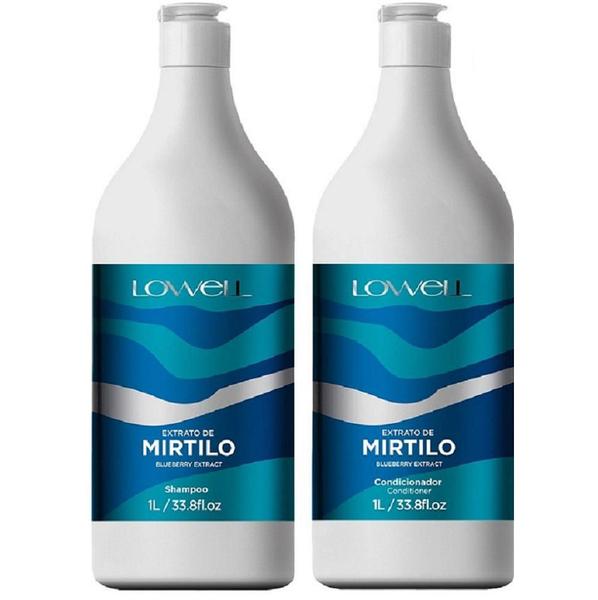 Imagem de Kit Shampoo E Condicionador Extrato De Mirtilo Lowell Litro