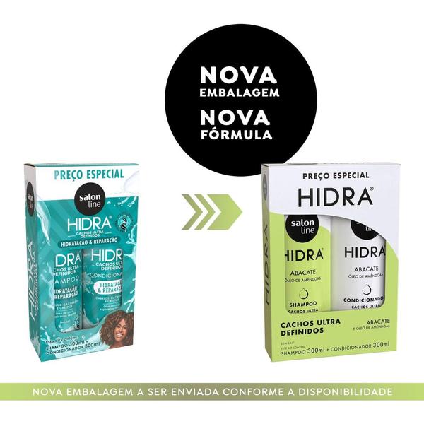 Imagem de Kit Shampoo e Condicionador Hidra Cachos Ultra Definidos 300ml - Salon Line