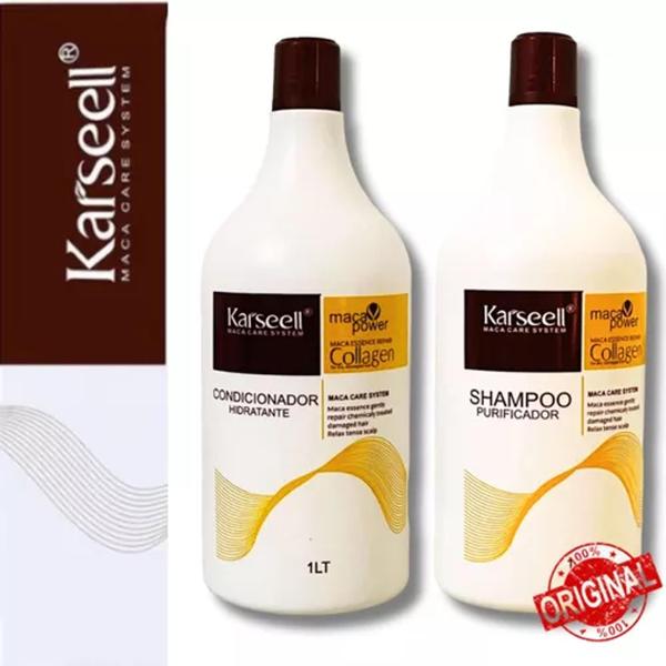 Imagem de kit Shampoo e condicionador Karseell Collagen 1 Litro