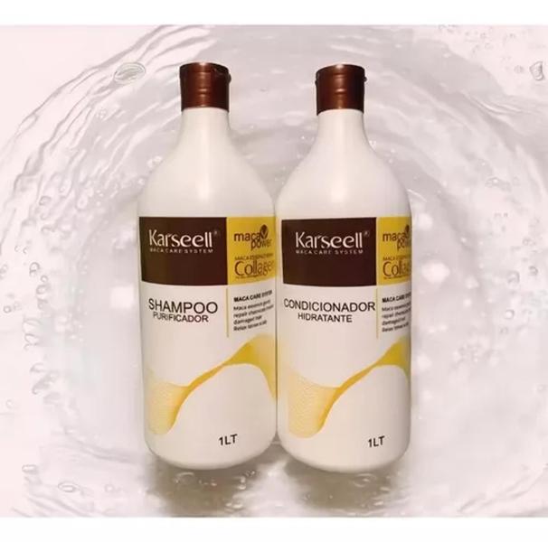 Imagem de kit Shampoo e condicionador Karseell Collagen 1 Litro