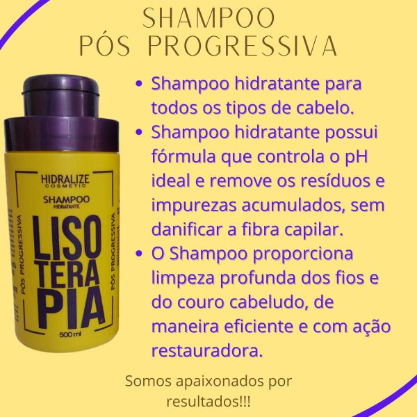 Imagem de Kit Shampoo e Condicionador Lisoterapia Hidratante Pós Quimica Hidralize