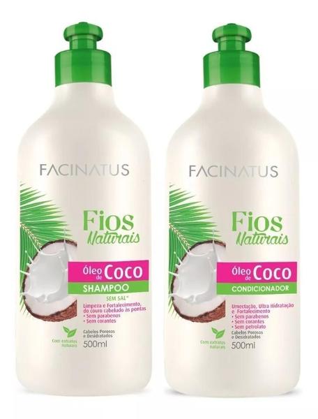 Imagem de Kit Shampoo E Condicionador Nutritivo Oleo De Coco Facinatus