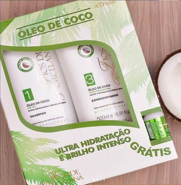 Imagem de Kit Shampoo E Condicionador Óleo De Coco Triskle