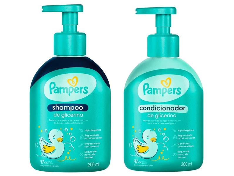 Kit Shampoo e Condicionador Pampers - Glicerina 200ml