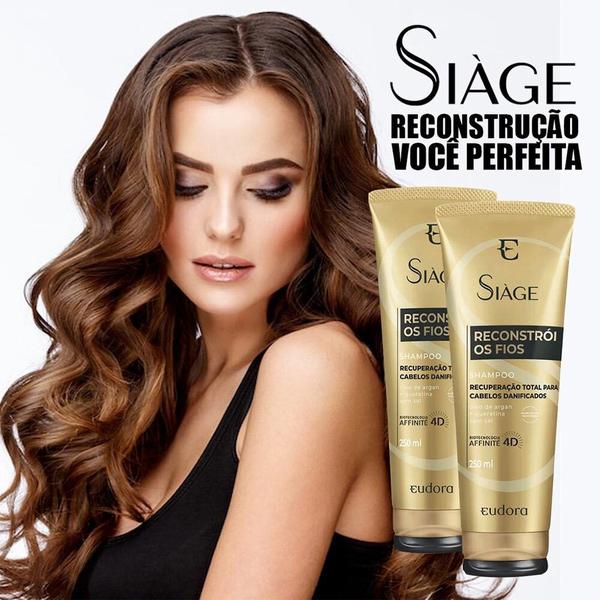 Imagem de Kit Shampoo e Condicionador Reconstrói os Fios Argan Reconstrução Reparação Siàge