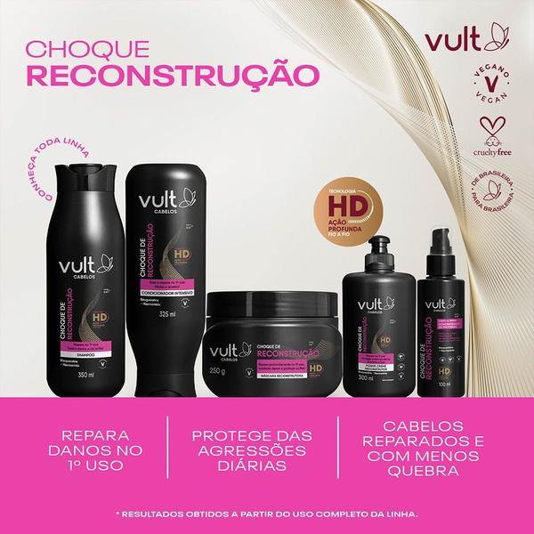 Imagem de Kit Shampoo e Condicionador Restauração Choque de Reconstrução Reparação Vult