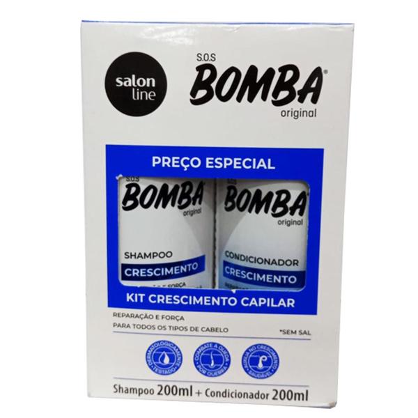 Imagem de Kit Shampoo E Condicionador S.o.s Bomba 200ml - Salon Line