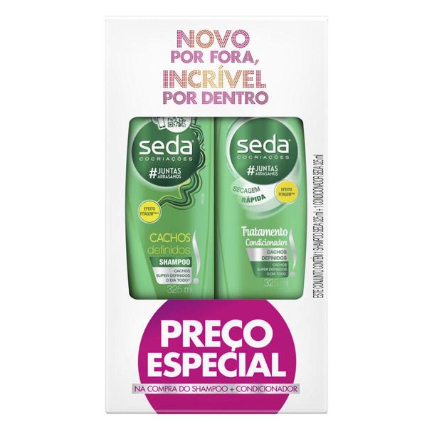 Imagem de Kit Shampoo E Condicionador Seda Cachos Definidos 325ml