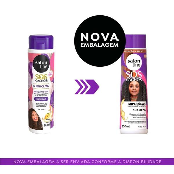 Imagem de Kit Shampoo e Condicionador SOS Cachos Super Óleos Nutritvo Salon Line