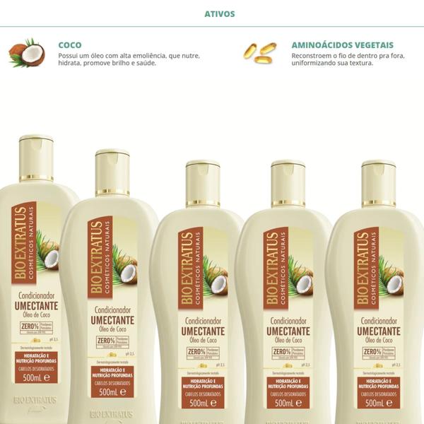 Imagem de Kit Shampoo e Condicionador Umectação 500ml - Bio Extratus