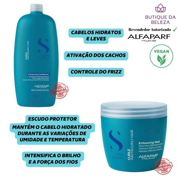 Imagem de Kit Shampoo E Máscara 500 Alfaparf Semi Di Lino Curls