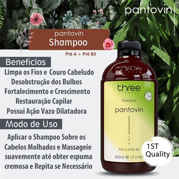 Imagem de Kit Shampoo E Mascara 500g Pantovin + Tonico 60ml Anti Queda