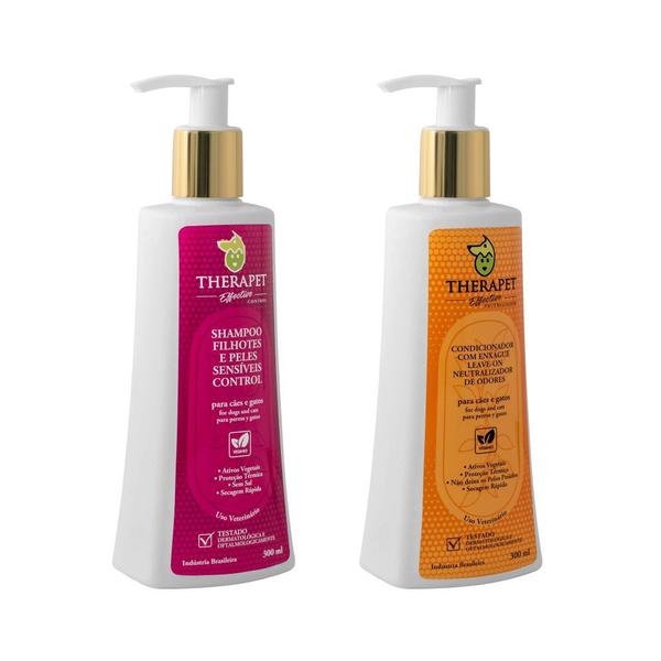 Imagem de Kit Shampoo Filhotes Pele Sensível + Condicionador 300ml Therapet