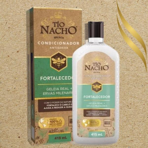 Imagem de Kit Shampoo Fortalecedor Antiqueda Capilar 415ml + Condicionador Fortalecedor 415ml Tio Nacho Queda Cabelo Capilar