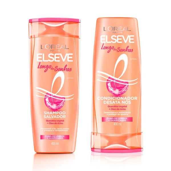 Imagem de Kit Shampoo L'Oréal Paris Elseve Longo dos Sonhos 400ml e Condicionador L'Oréal Paris Elseve Longo dos Sonhos 400ml